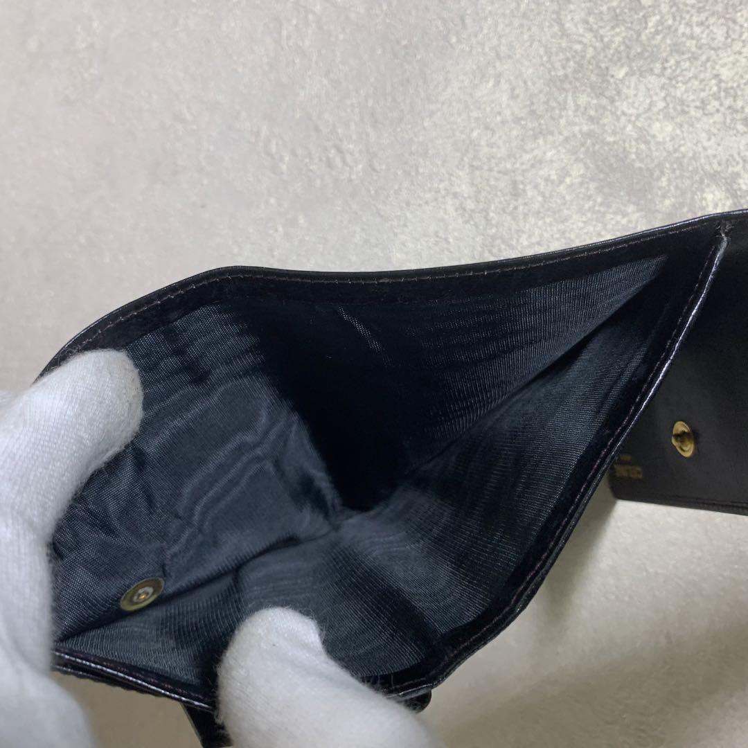 CELINE セリーヌ 折り財布 ブラック コンパクトウォレット レザー 希少
