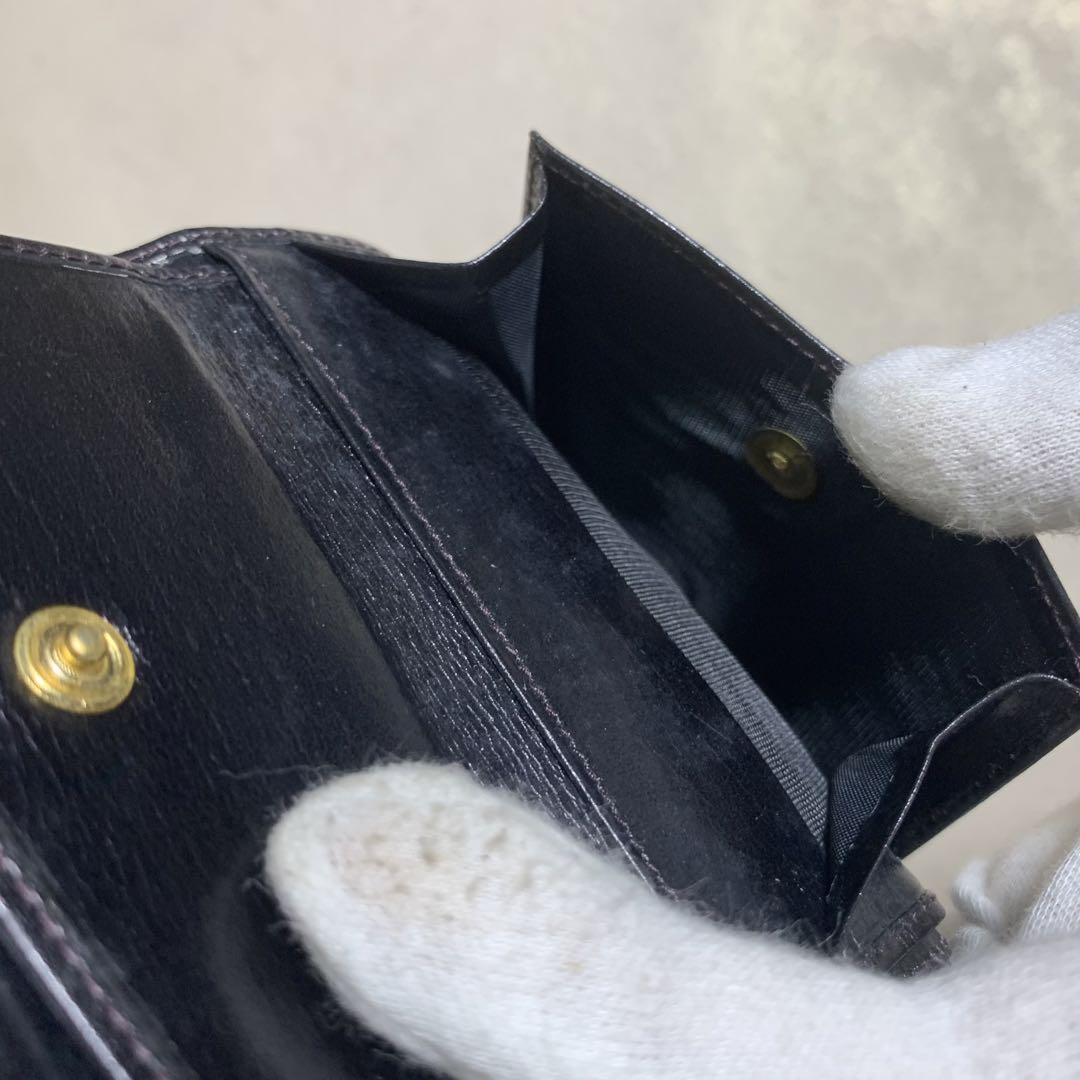CELINE セリーヌ 折り財布 ブラック コンパクトウォレット レザー 希少