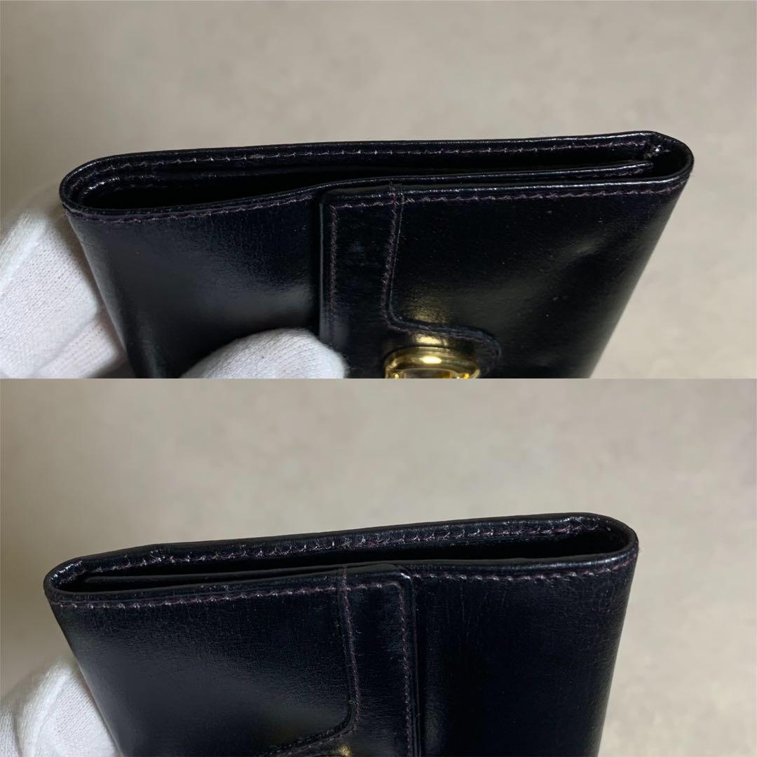 CELINE セリーヌ 折り財布 ブラック コンパクトウォレット レザー 希少