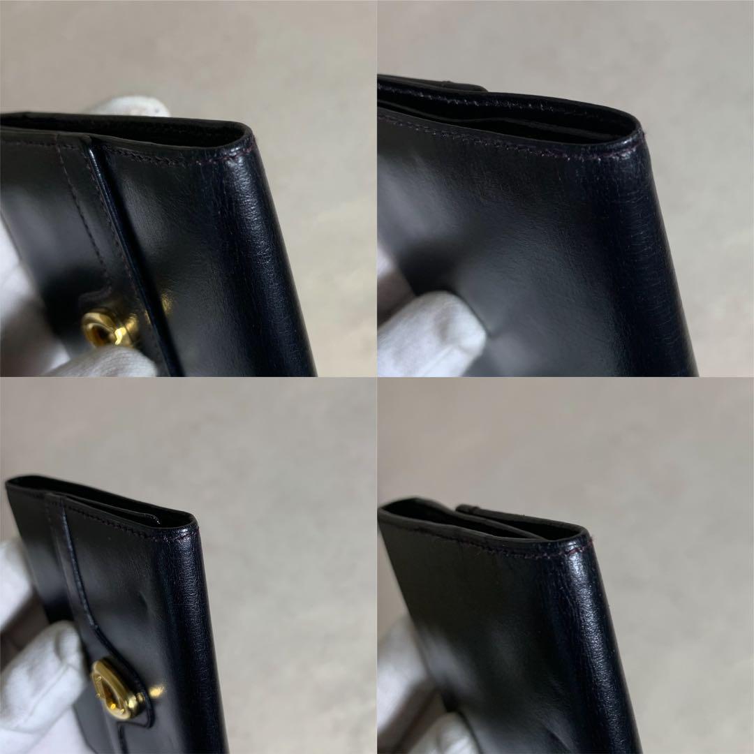CELINE セリーヌ 折り財布 ブラック コンパクトウォレット レザー 希少