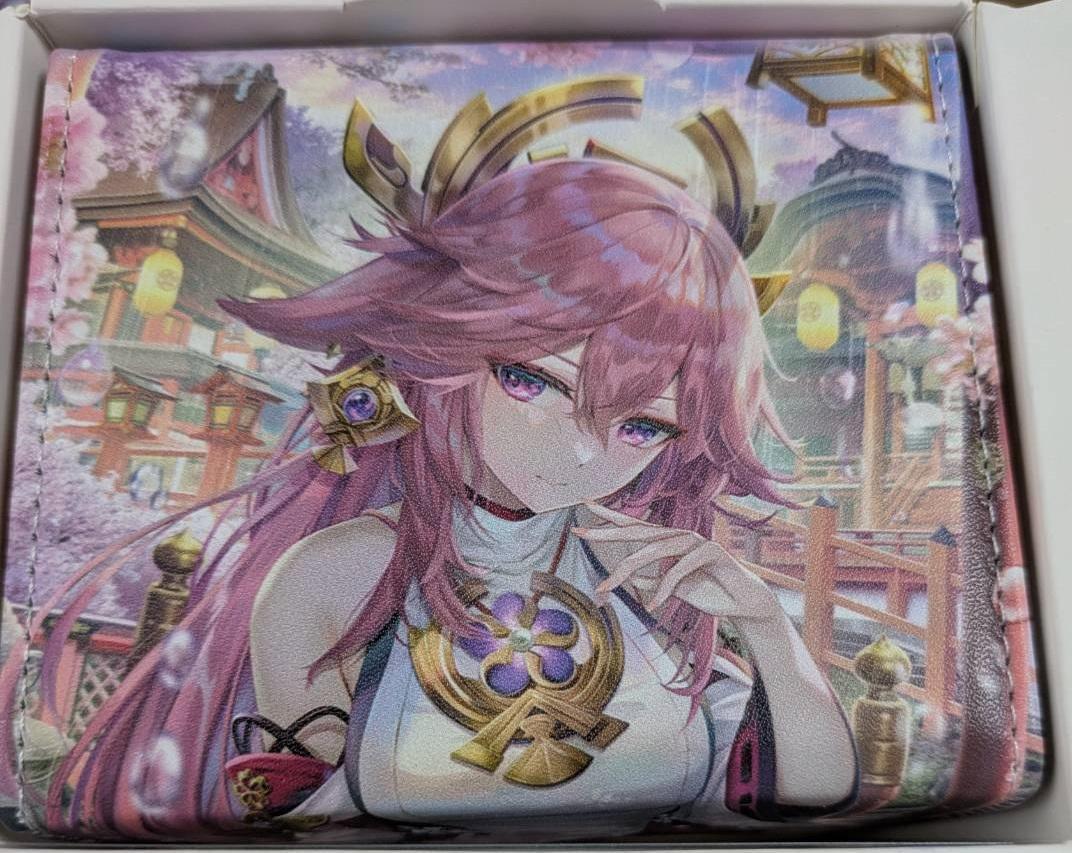 遊戯王 合皮製 デッキケース カードケース 原神 八重神子