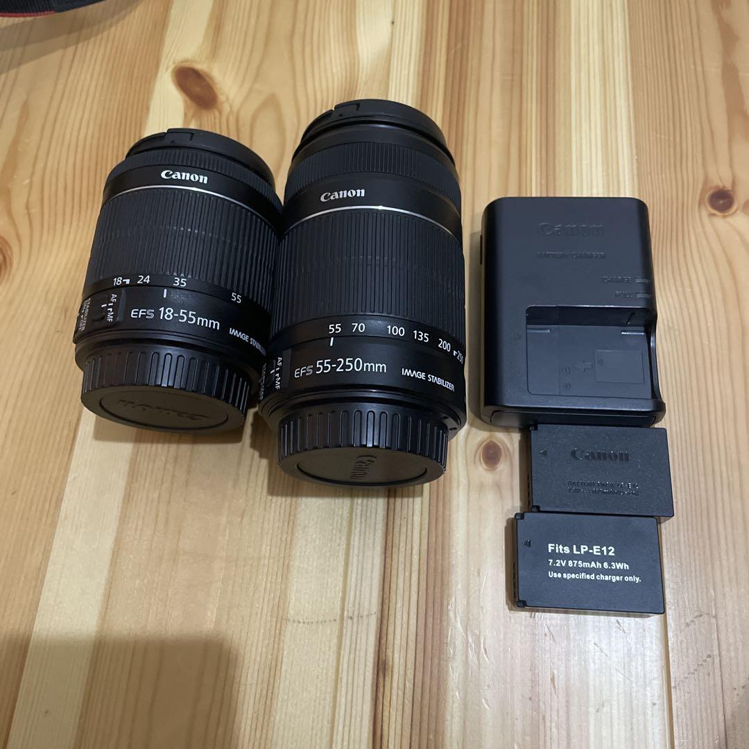 Canon EOS Kiss X7 本体 + レンズ2本 + 充電器