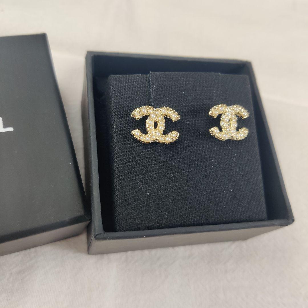 CHANELシャネル ピアス ゴールド パール - メルカリ