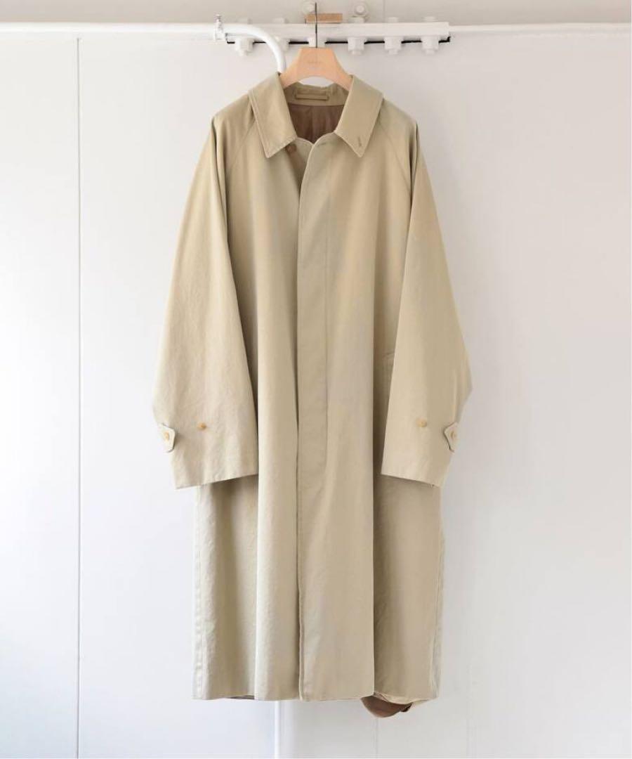 COMOLI ベージュ ステンカラーコート