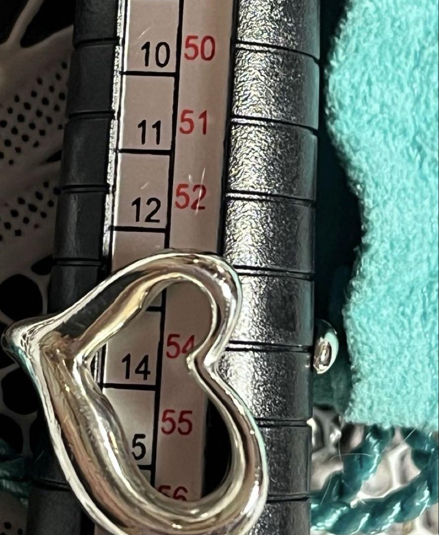Tiffany オープンハートスターリングシルバーリング　サイズ１４