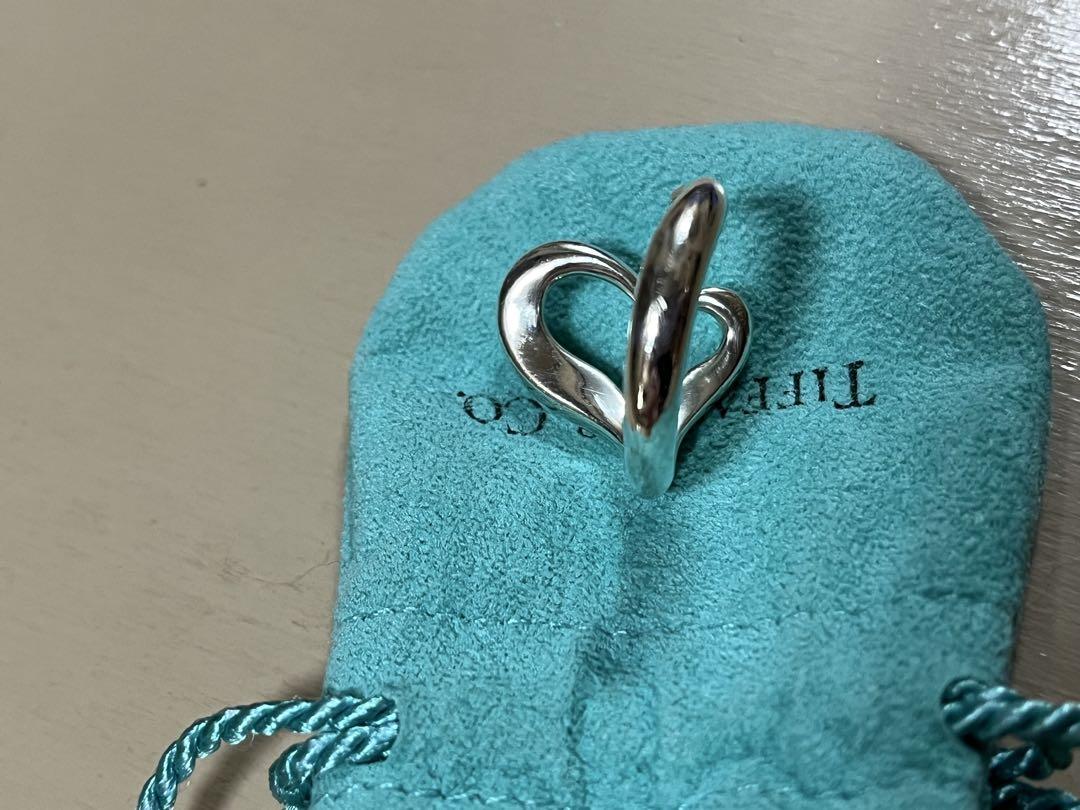 Tiffany オープンハートスターリングシルバーリング　サイズ１４
