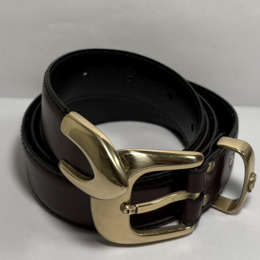 【レア新品】Etienne Aignerレザー ブラウンベルト90cmイタリア製