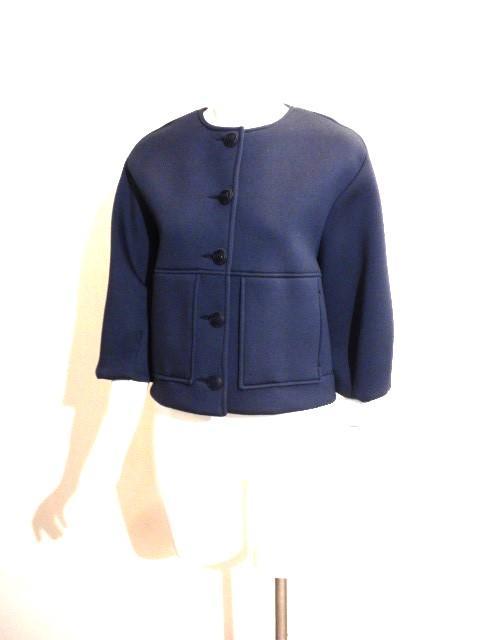 超最新24SS◆リナシメント◆知的ネイビー！活躍のボンディング素材ジャケット！M