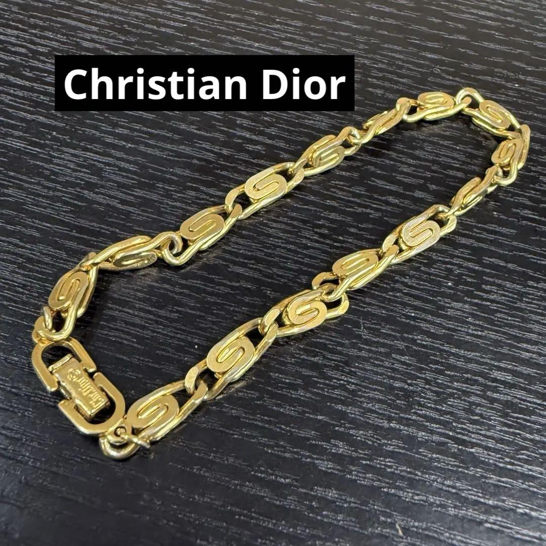2582美品✨　Dior　ブレスレット　CD ロゴ　ゴールド　希少　20cm CDロゴチェーンブレスレット ゴールド ヴィンテージ|ディオール