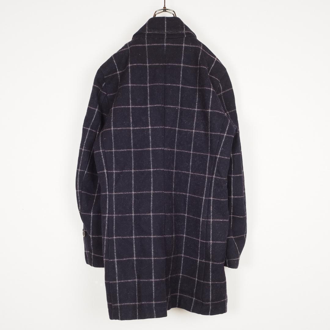 Y4386最高級☆ユナイテッドアローズ☆グレンチェック☆ロングコート