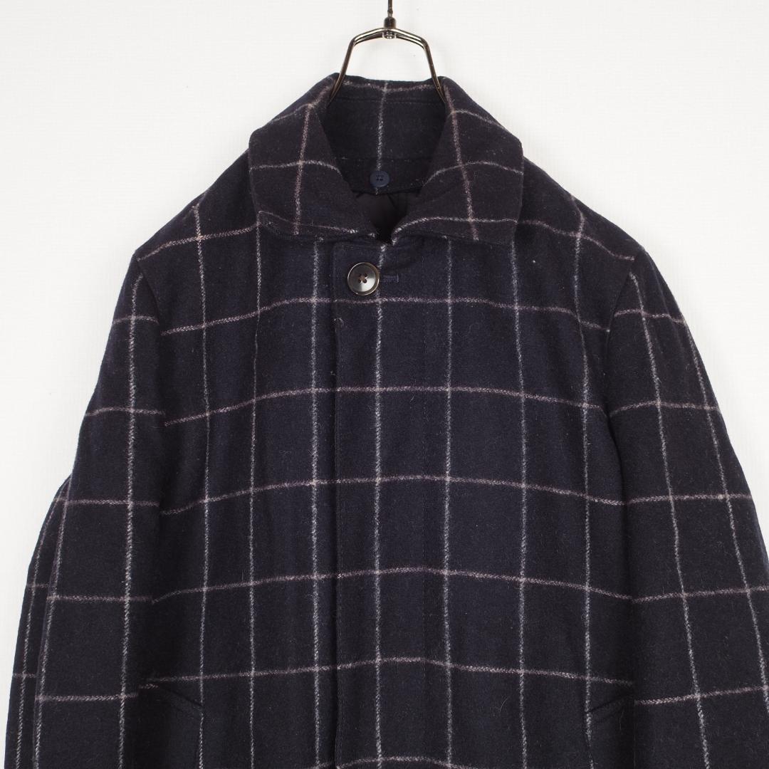 Y4386最高級☆ユナイテッドアローズ☆グレンチェック☆ロングコート