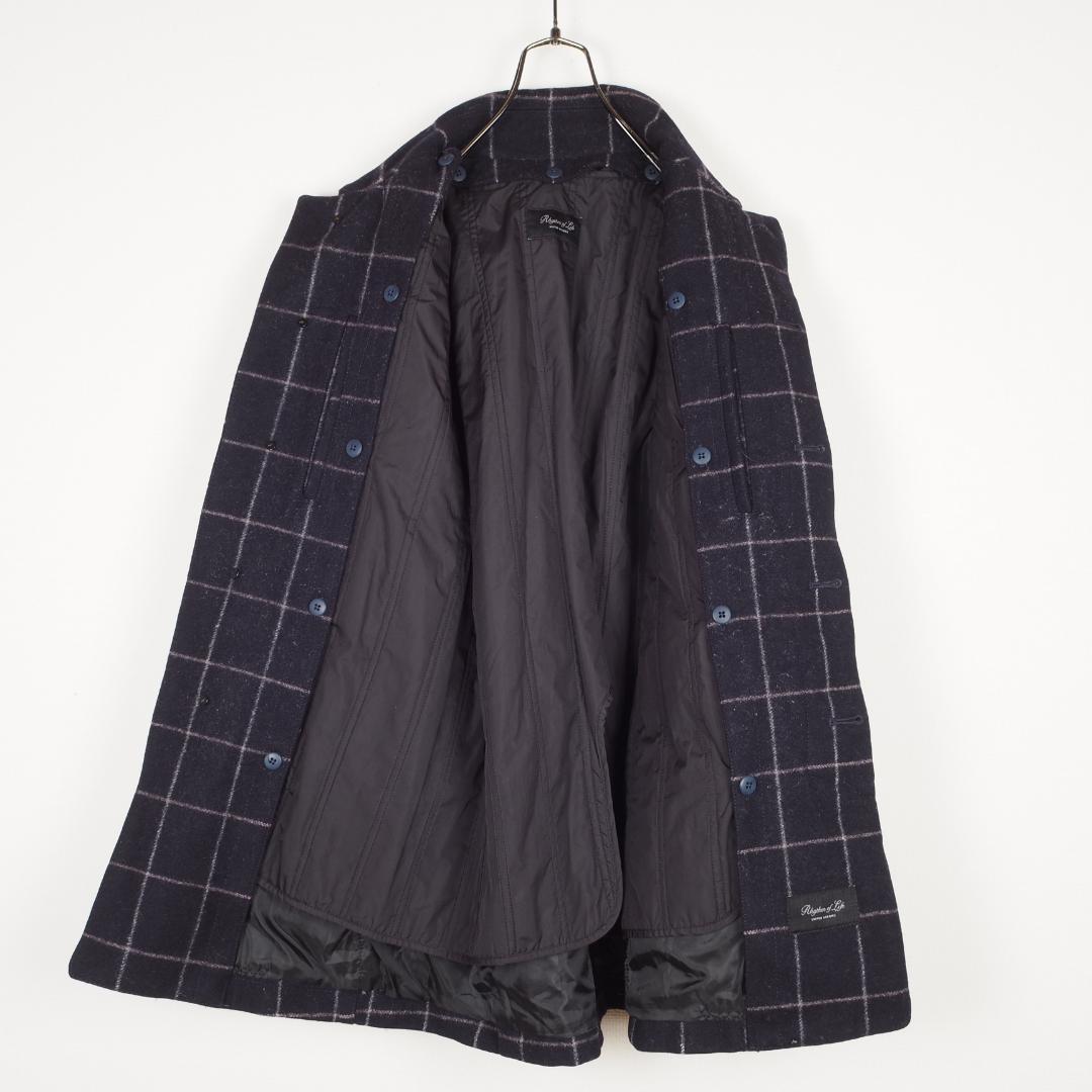 Y4386最高級☆ユナイテッドアローズ☆グレンチェック☆ロングコート