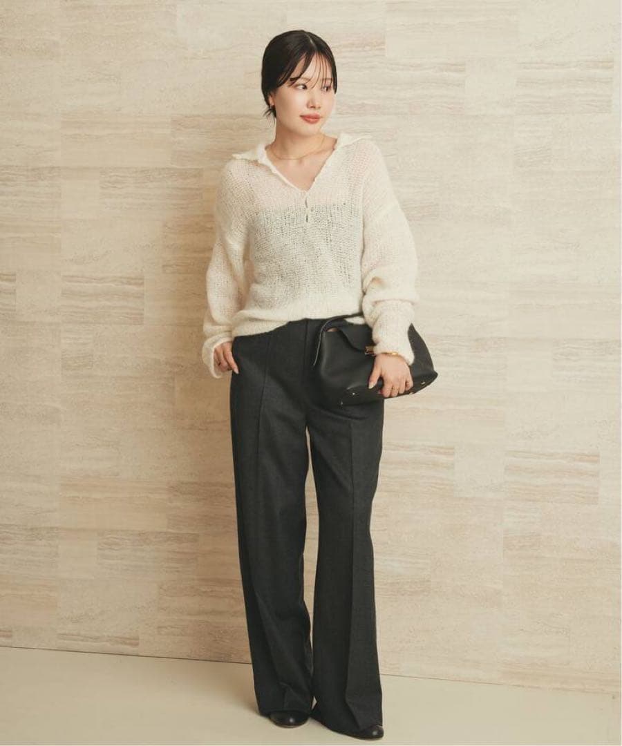 plage★ALPACA MIX BUTTON ニット plage★ALPACA MIX BUTTON ニット