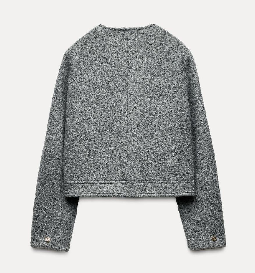 【新品、未使用】ZARA ブークレショートジャケット
