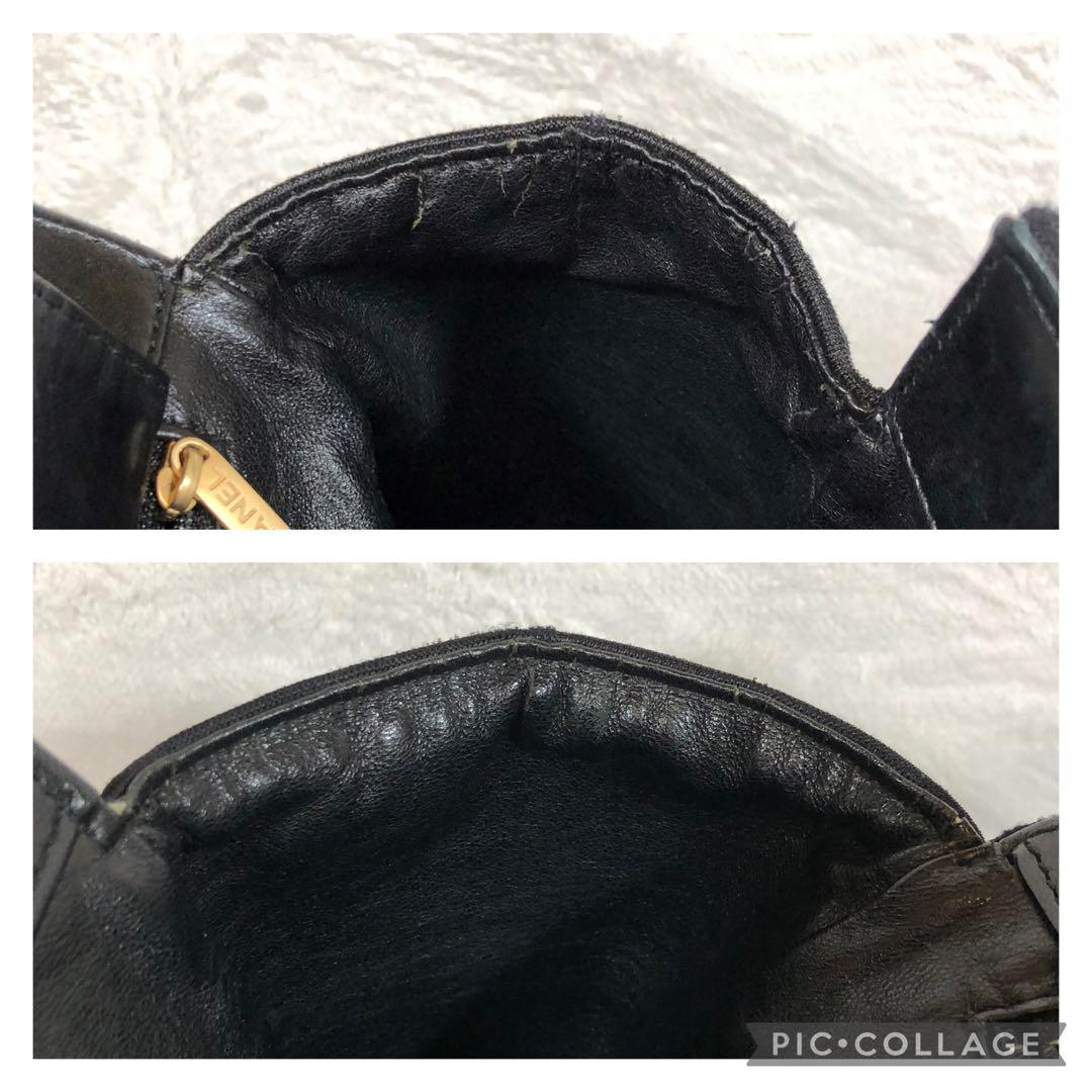 シャネル CHANEL チェーン トートバッグ ブラック 黒 キャンバス