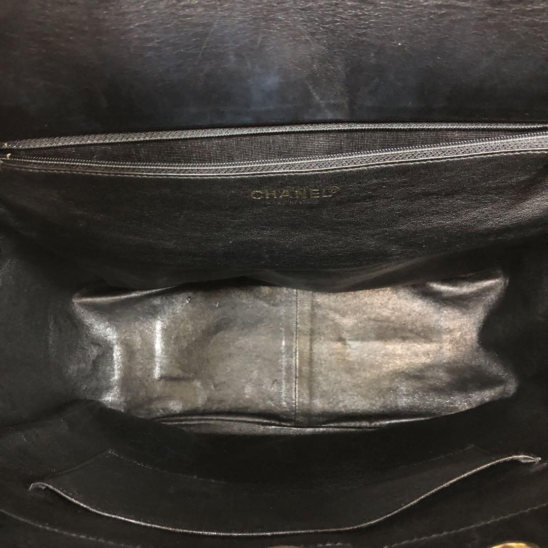 シャネル CHANEL チェーン トートバッグ ブラック 黒 キャンバス