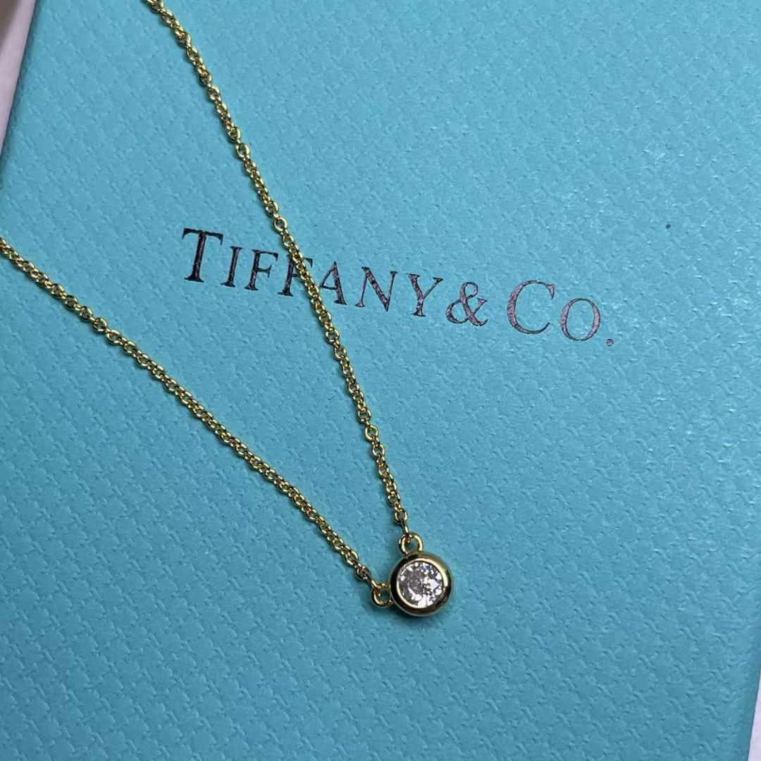 【最新入荷】 ☆Tiffany & Co. K18金 Au750 刻印ダイヤモンド ネックレス アクセサリー