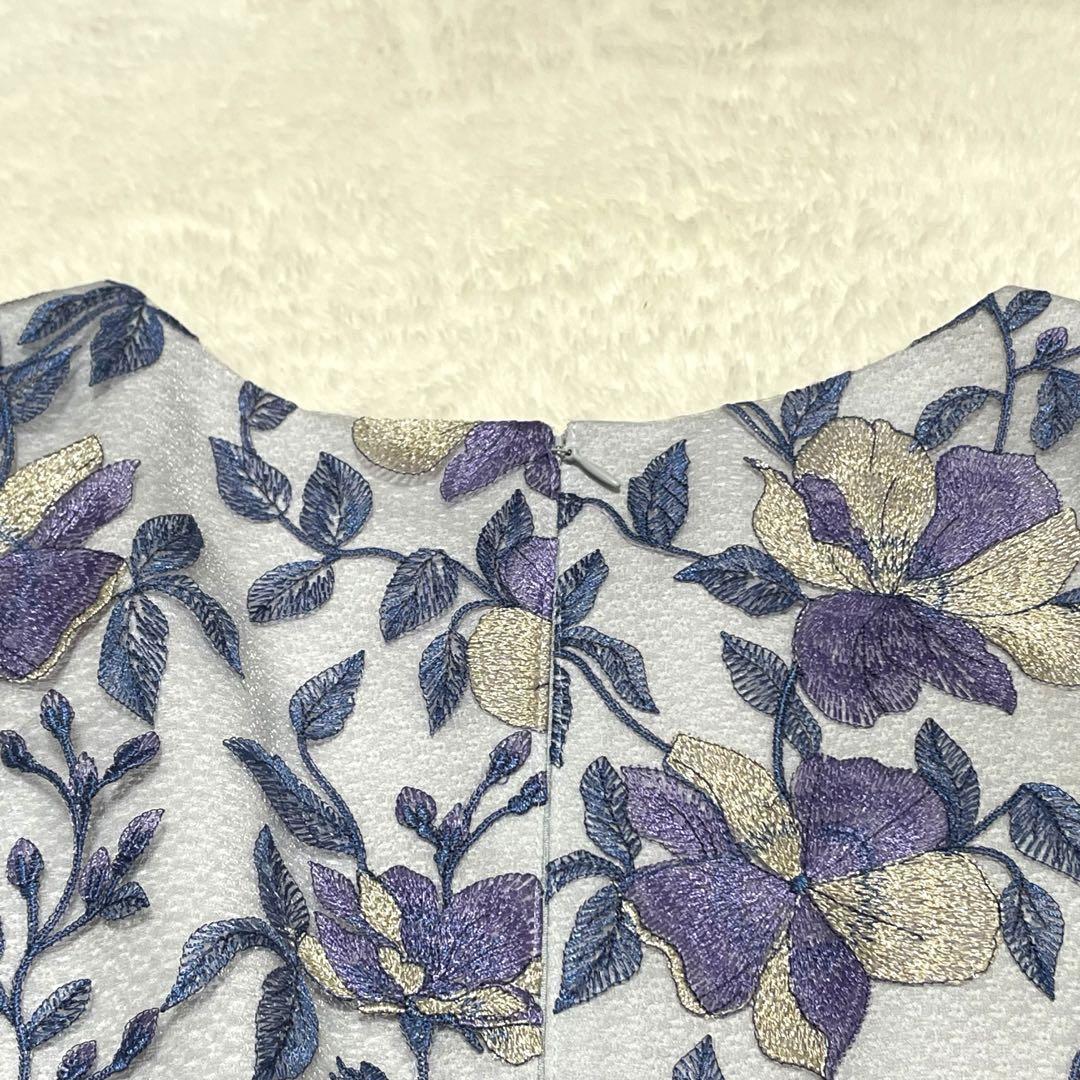 スパンコールフラワードレス 刺繍