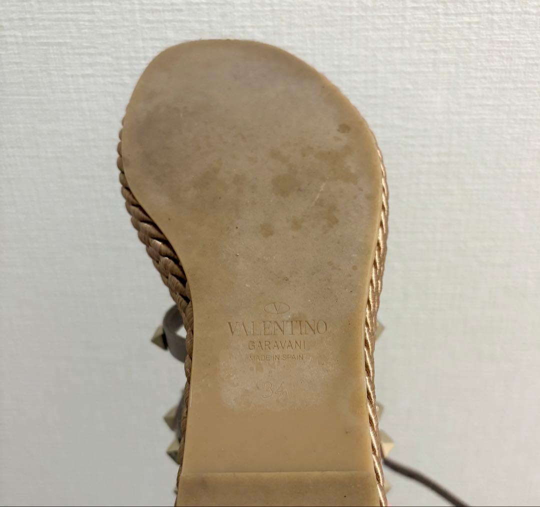 ロックスタッズ カーフスキンストラップ ウェッジサンダル 95MM