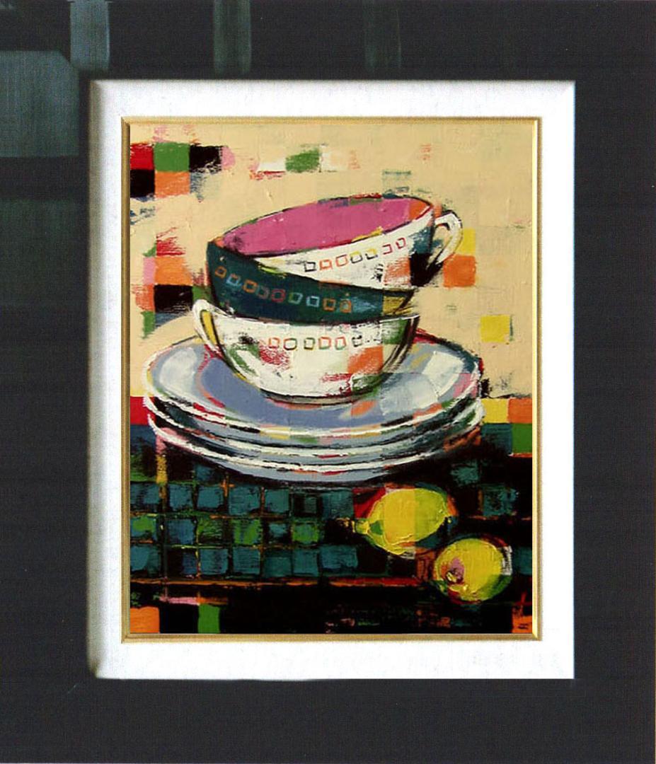 絵画　油絵　uF6-060203　静物　(果物）