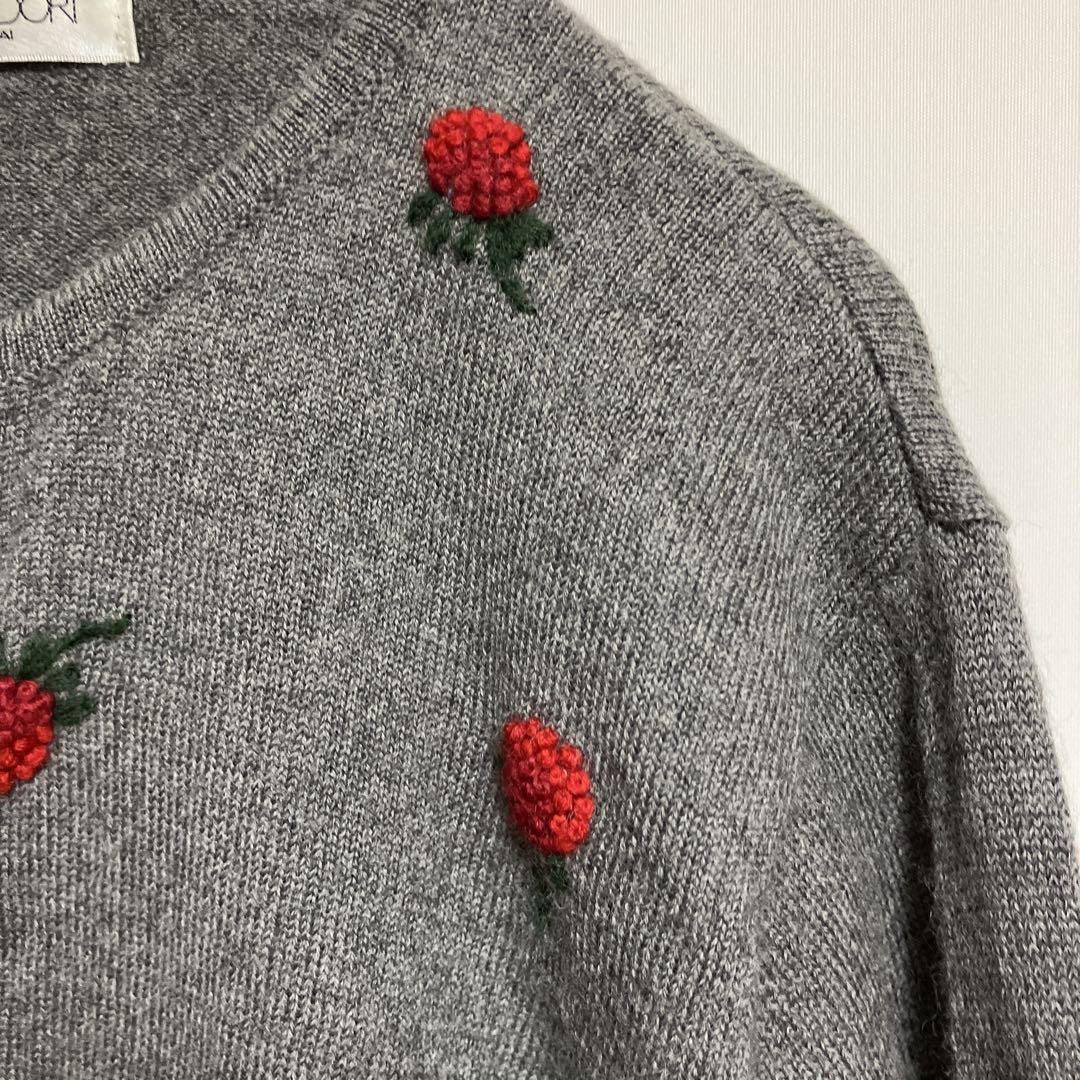 カーディガン 長袖 花柄 刺繍 - メルカリ