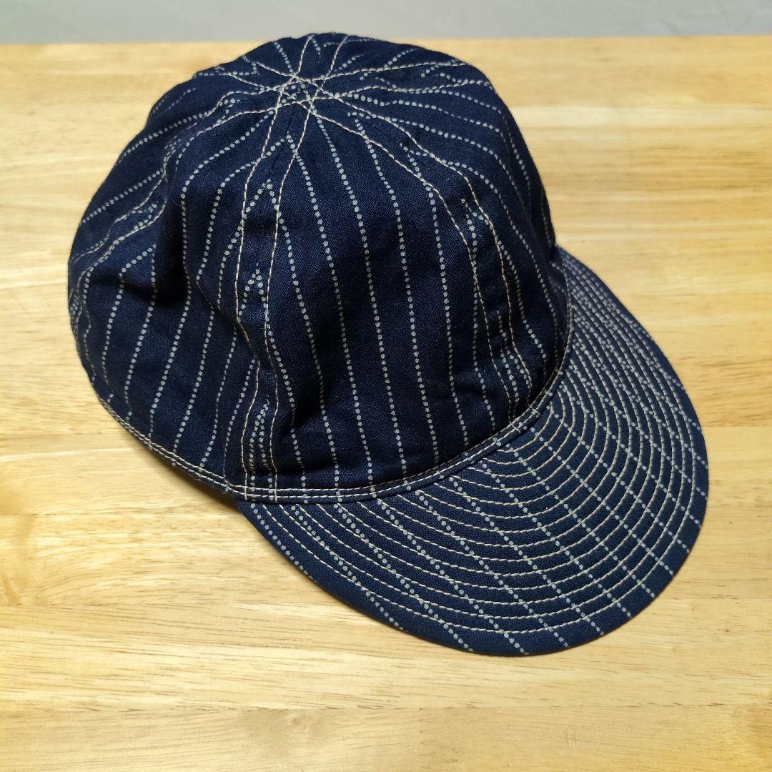 SUGARCANE　シュガーケーン　ストライプデザイン ワークキャップ ネイビー