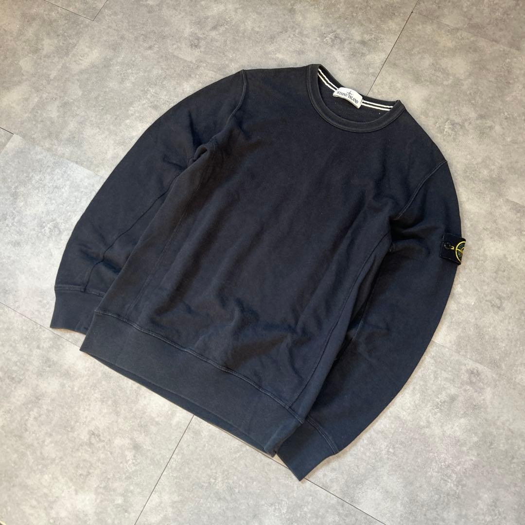 【美品❗️】stone island スウェットトレーナー　ネイビー　紺色　M