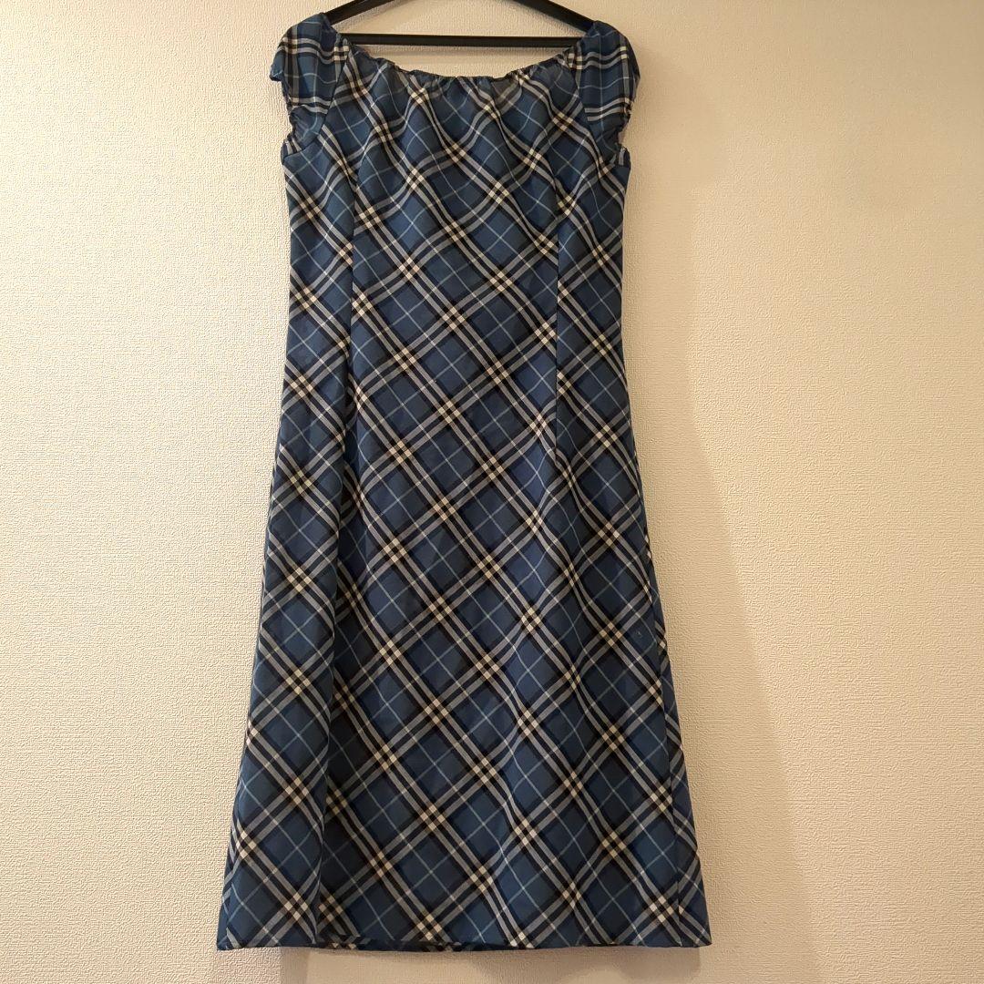 BURBERRY ノースリーブワンピース 40 グレー系チェック