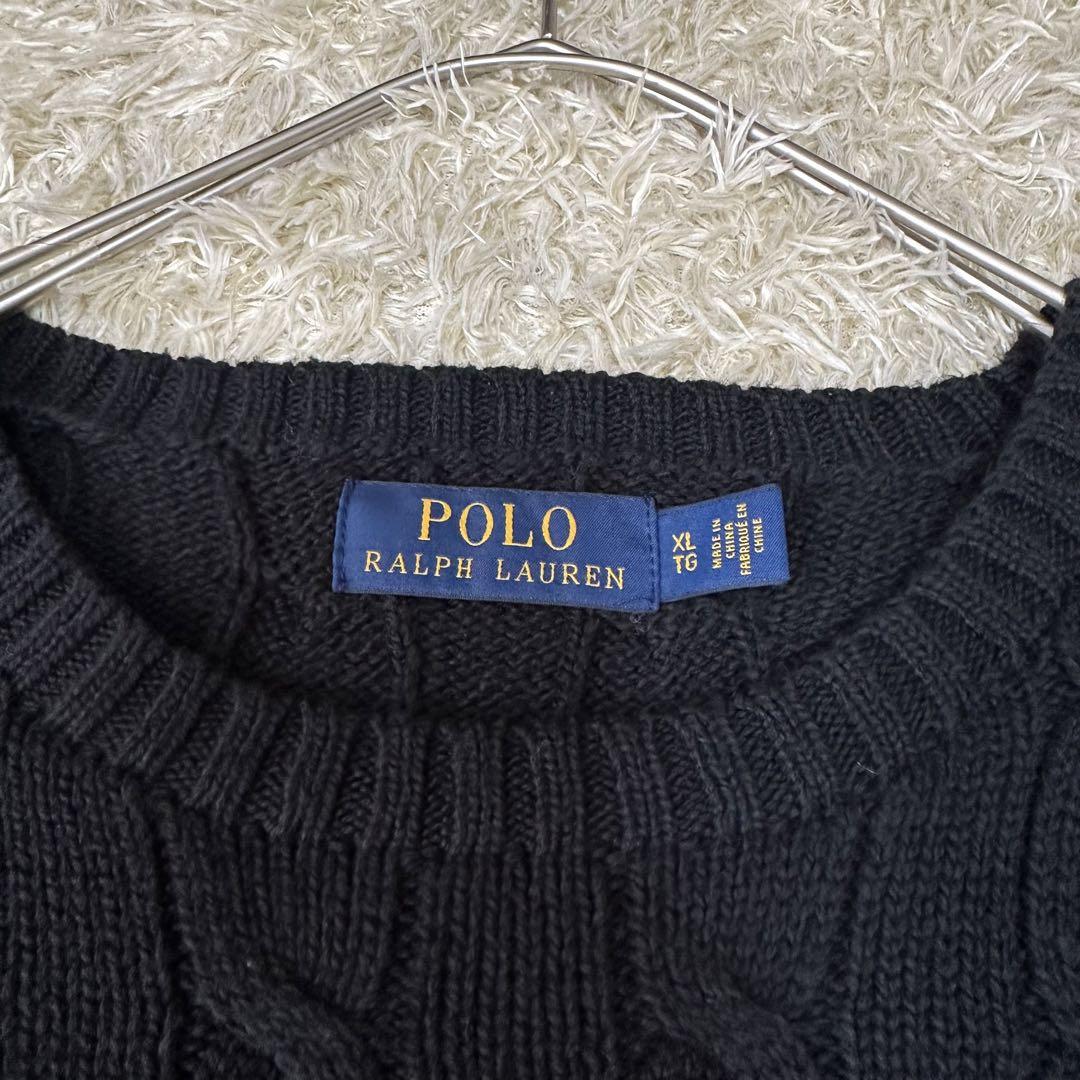 現行タグ Ralph Lauren 刺繍ケーブル プルオーバー ニット セーター