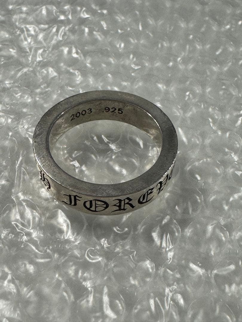 クロムハーツ 6mmスペーサーフォーエバー シルバーリング メンズ 24.5号