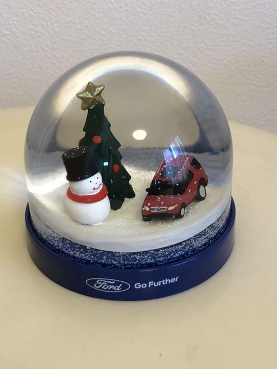 非売品 Ford フォードのスノードーム クリスマス 雪だるま 車 国内代理店版 クリスマス☆雪だるま&ひよこ おもちゃ/人形