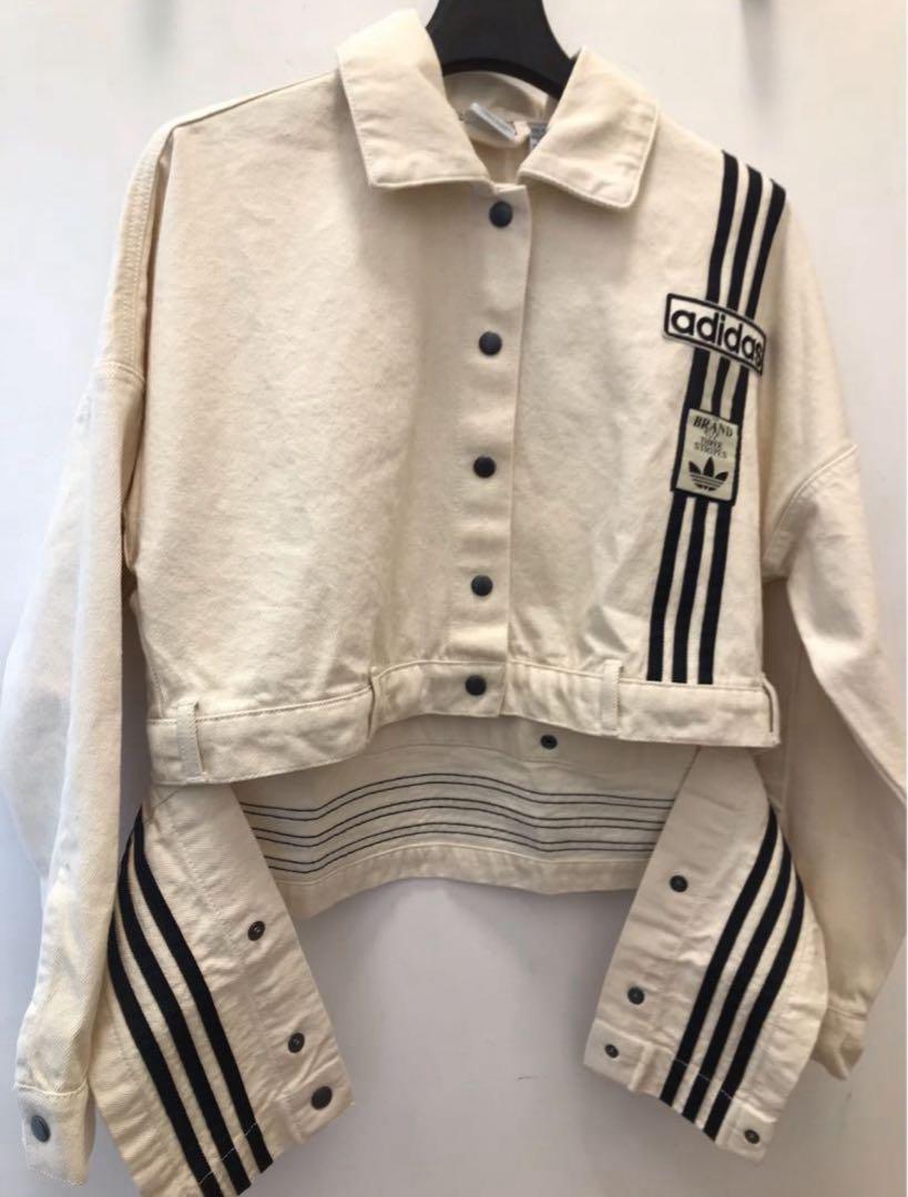 新品XL adidasデニム2-IN-1 トラックトップ　ホワイト　JD5617 新品2XL adidasデニム2-IN-1 トラックトップ ホワイトJD5617