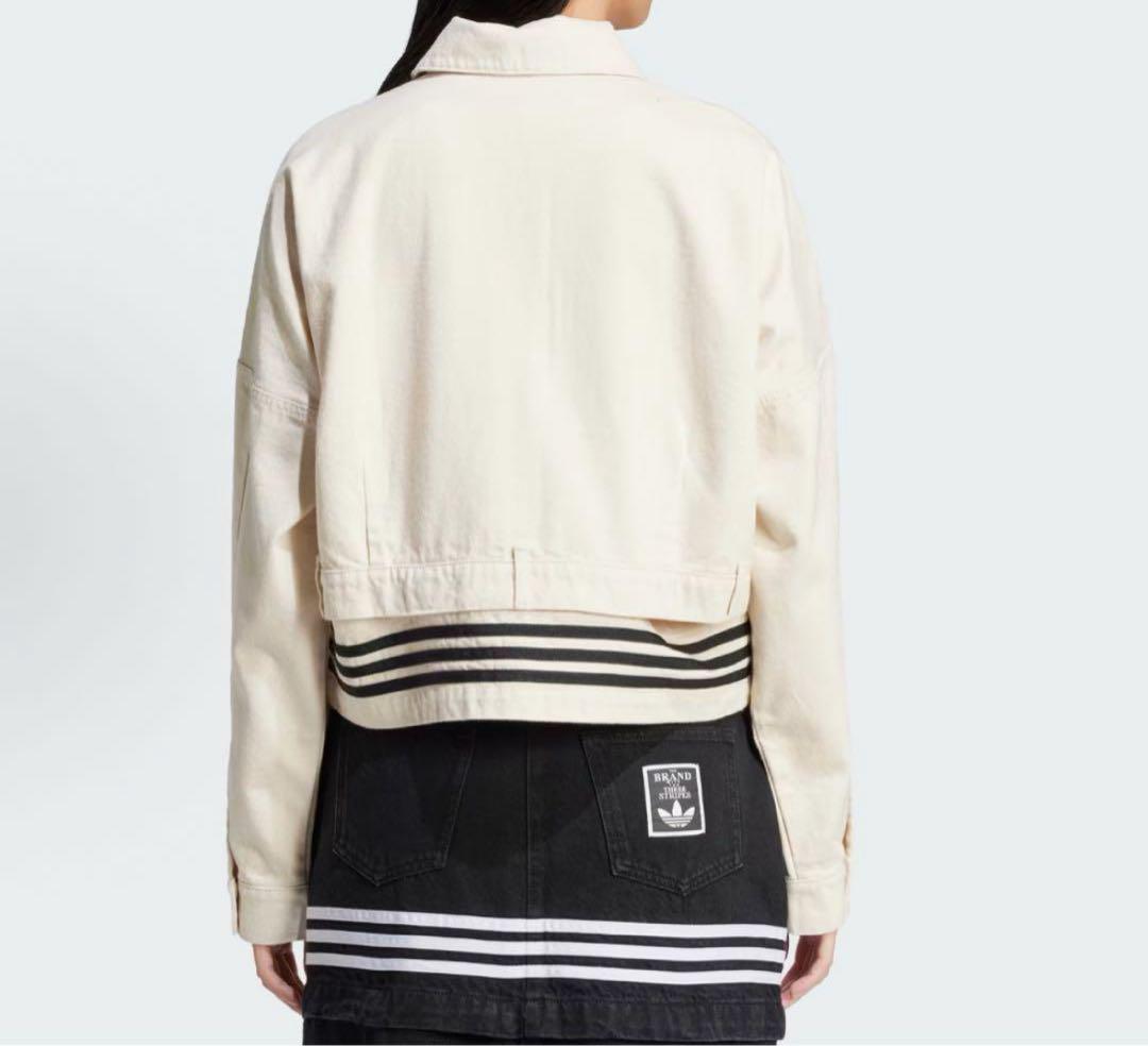 新品XL adidasデニム2-IN-1 トラックトップ　ホワイト　JD5617 新品2XL adidasデニム2-IN-1 トラックトップ ホワイトJD5617