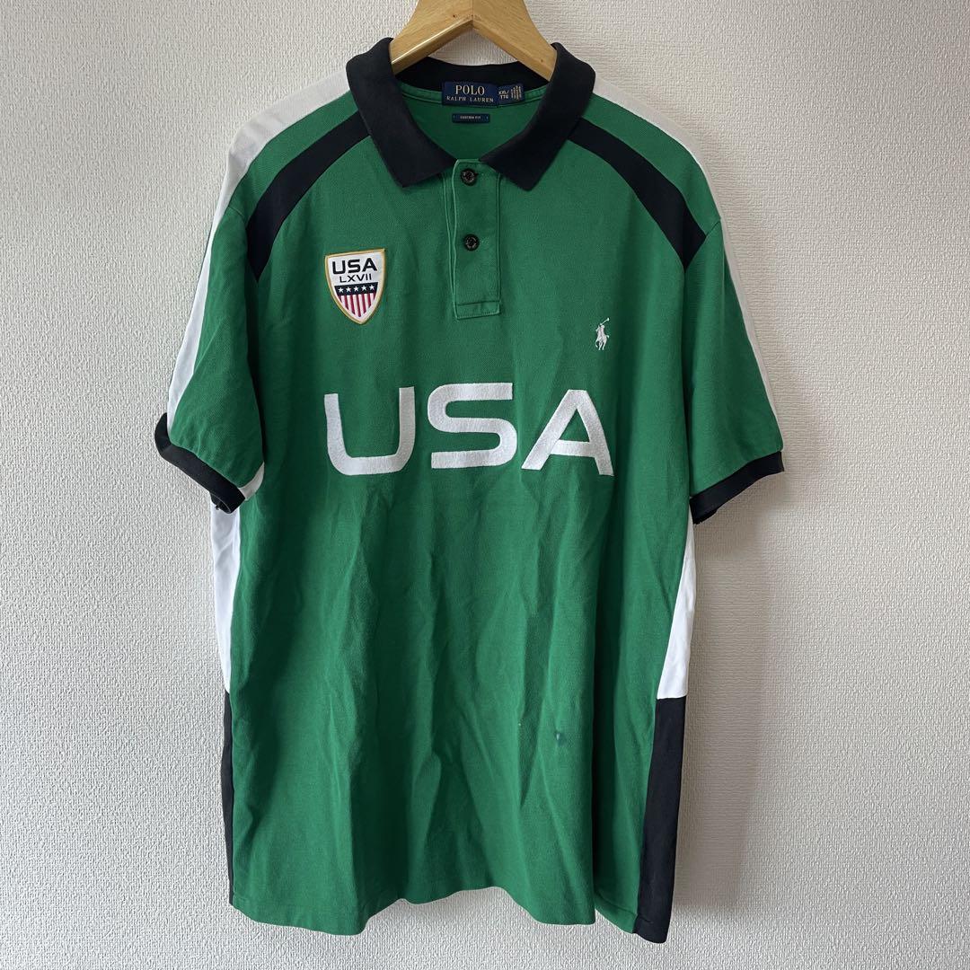 Polo Ralph Lauren XXL USA ポロシャツ グリーン
