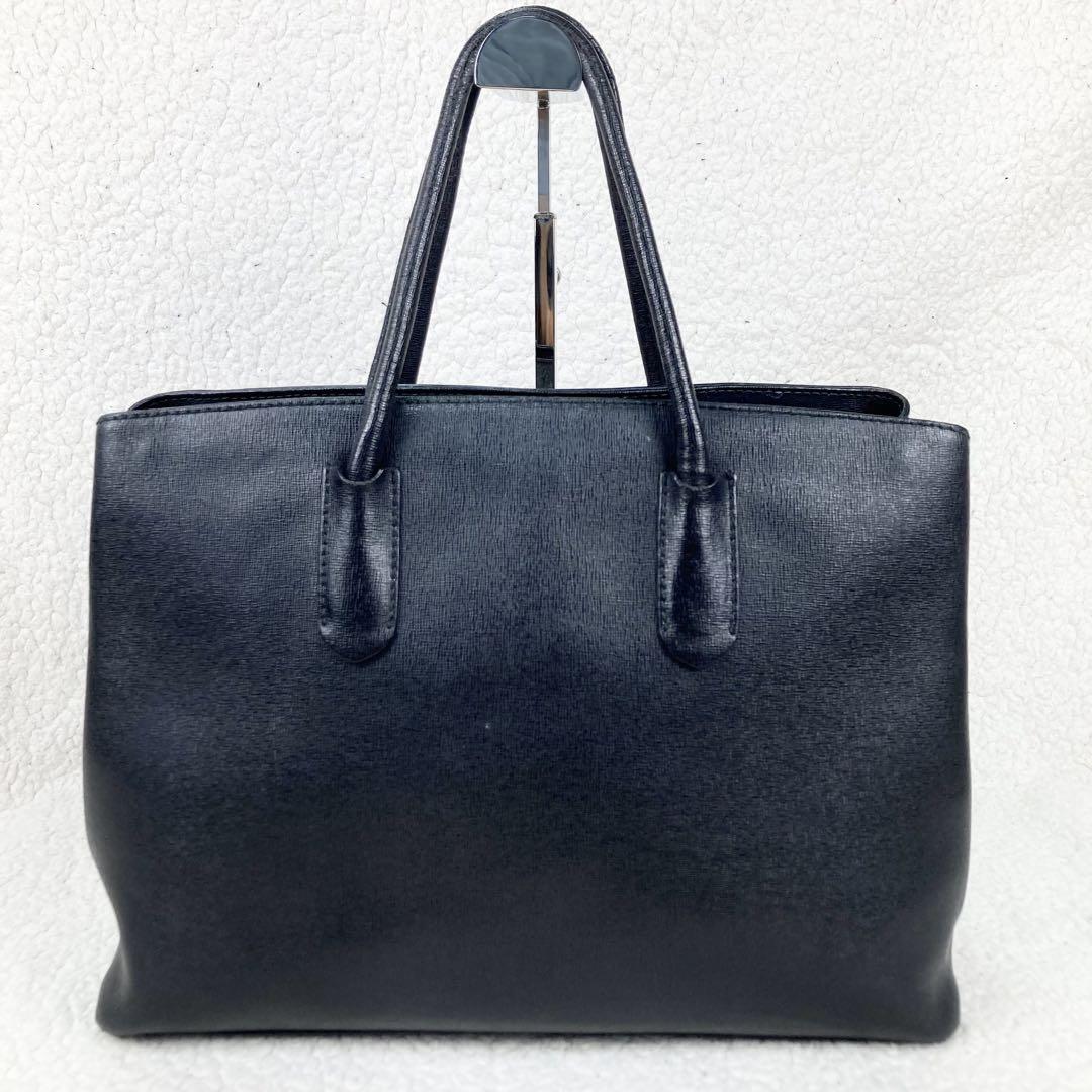 FURLA フルラ トートバッグ 黒 ブラック オールレザー A4 - メルカリ