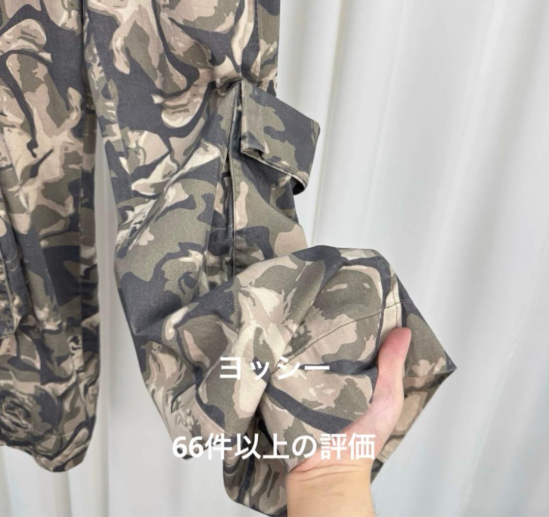 OPEN YY︎ 迷彩 カモ ロールウエスト カーゴパンツ