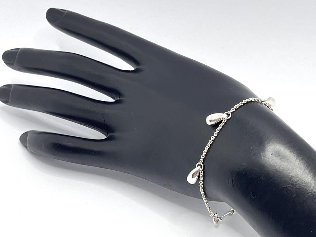 c795 美品 希少 ティファニー ティアドロップ 5連 ブレスレット