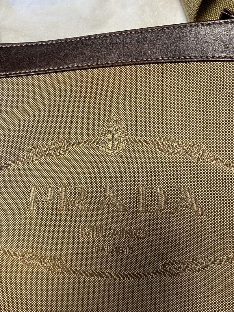 PRADA ショルダーバッグ ベージュ キャンバス