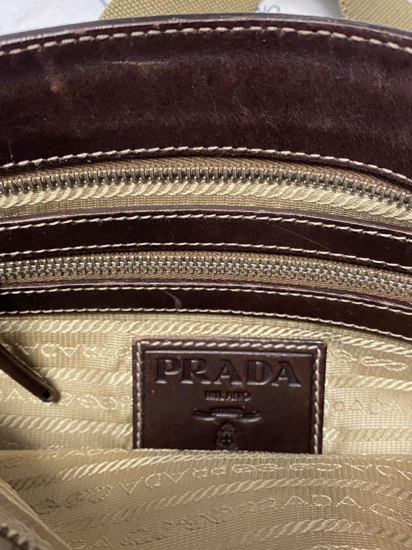 PRADA ショルダーバッグ ベージュ キャンバス