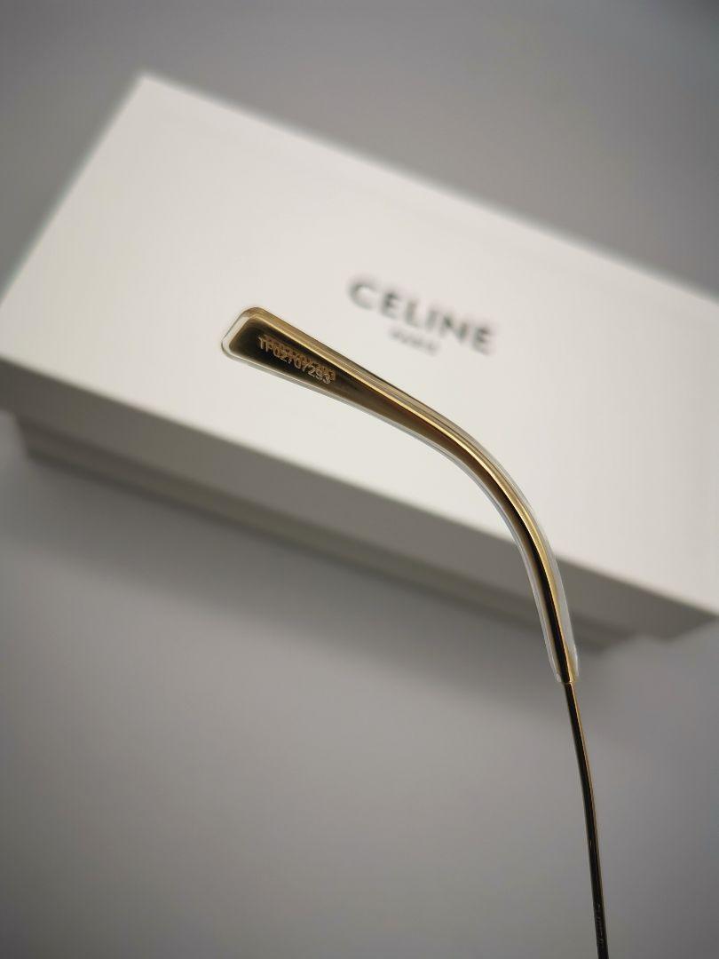 CELINE ゴールドフレーム ブラウンガラスサングラス 新品