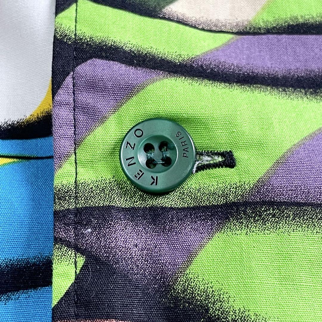 【希少】KENZO ケンゾー シャツ ジャケットMサイズ 総柄 マルチカラー