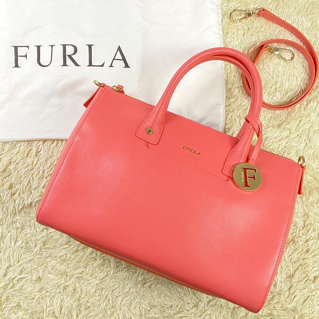 タイムセール FURLA フルラ ハンドバッグ ショルダーバッグ 赤 F