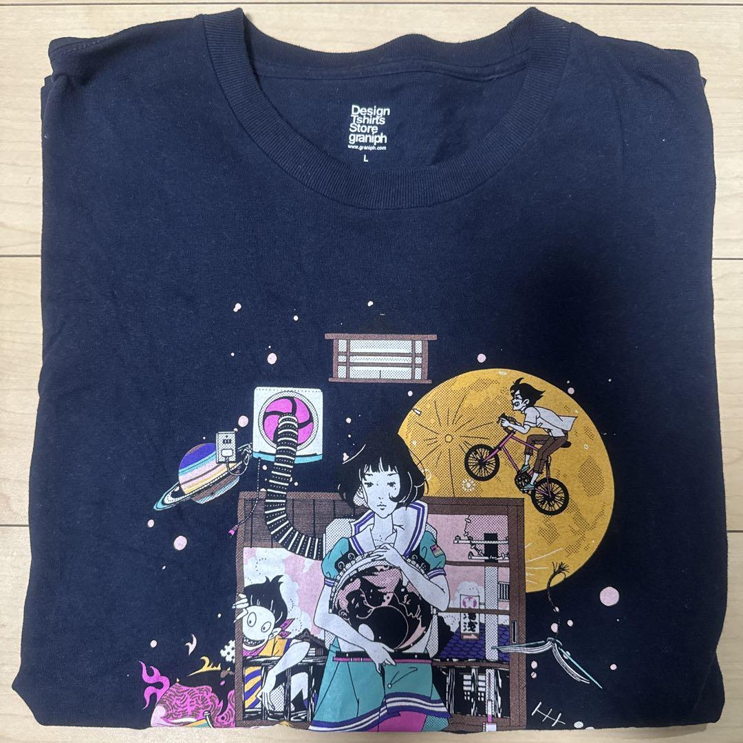 送料無料 四畳半神話大系 中村佑介 森尾登美彦 Tシャツ Lサイズ