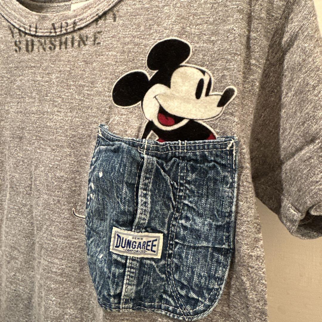 デニムダンガリー☆隠れミッキー☆Tシャツ - メルカリ