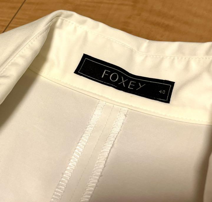 FOXEY フォクシー シャツワンピース 白 バルーンスカート