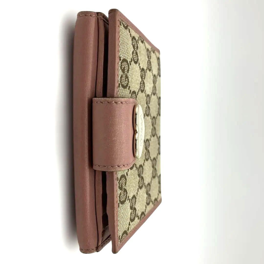 GUCCI グッチ 二つ折り財布 GGキャンバス レザー オレンジ 財布