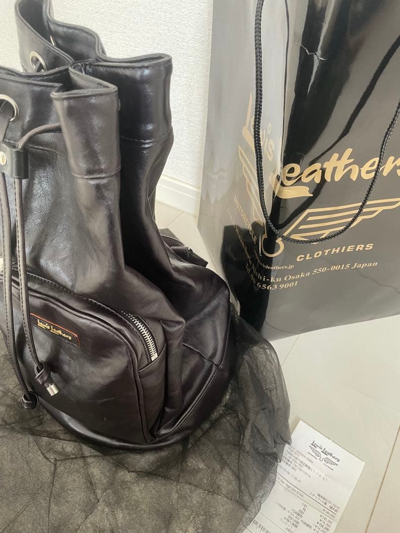 極美品　ベジカウ茶芯　ルイスレザーダッフルバッグAVIAKIT 黒