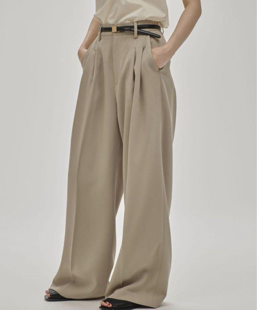 todayful Tuck Wide Trousers セージ　36