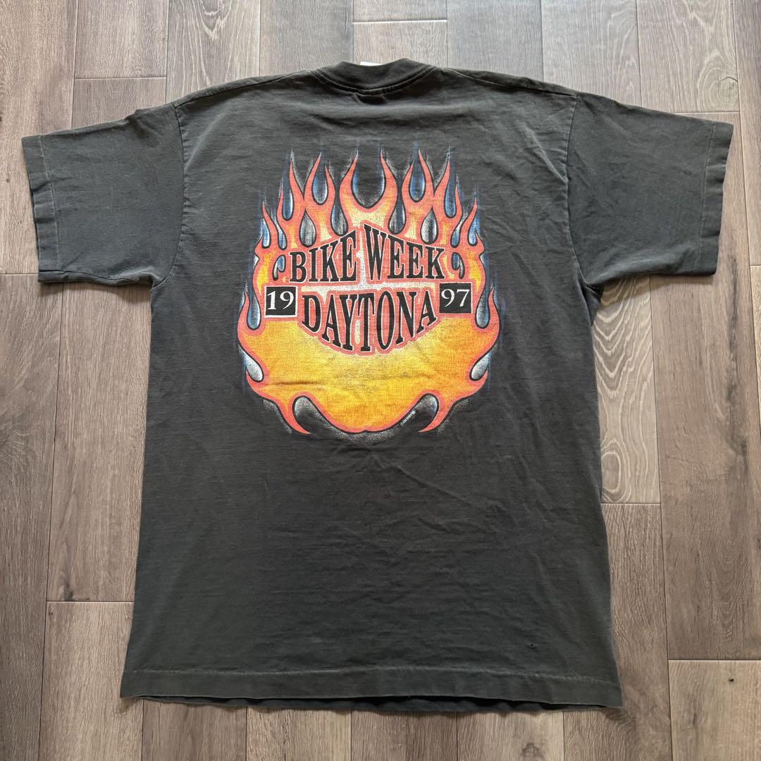 90s USA製 デイトナバイクウィーク Tシャツ ブラック イーグル