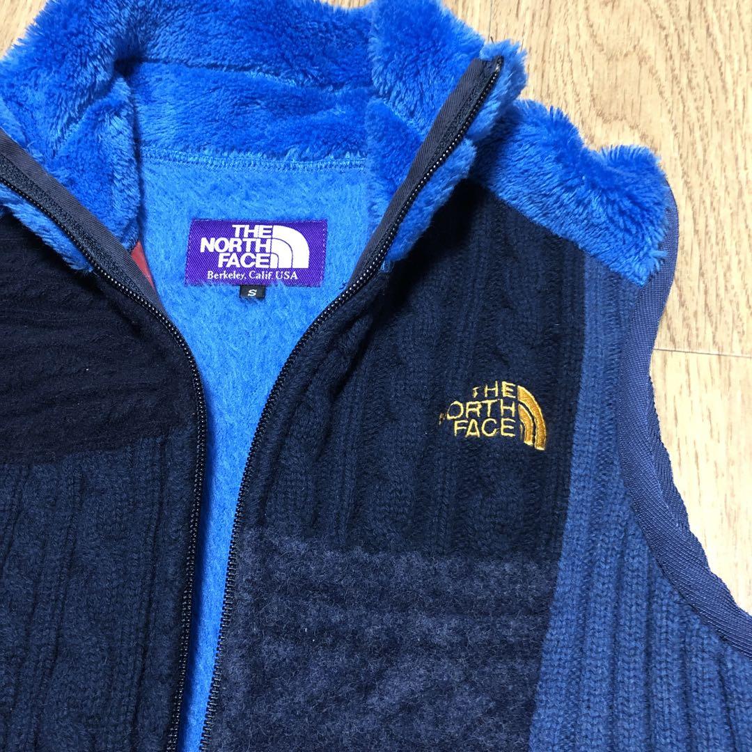 THE NORTH FACE パッチワーク ベスト S パープルレーベル